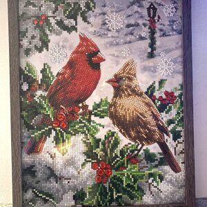 Cardinal 15 x12 Diamond Art Picture  # 3130